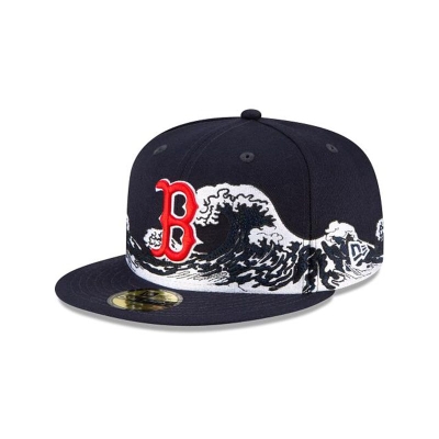 Sapca New Era Boston Red Sox MLB Wave 59FIFTY Fitted - Albastri